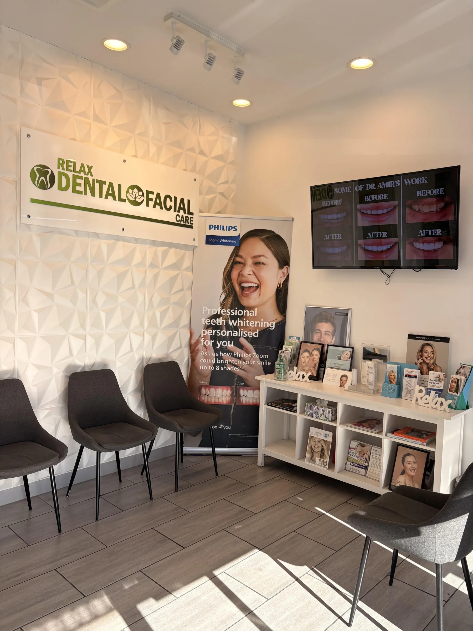 Relax Dental & Facial Care waiting room in Blackburn North