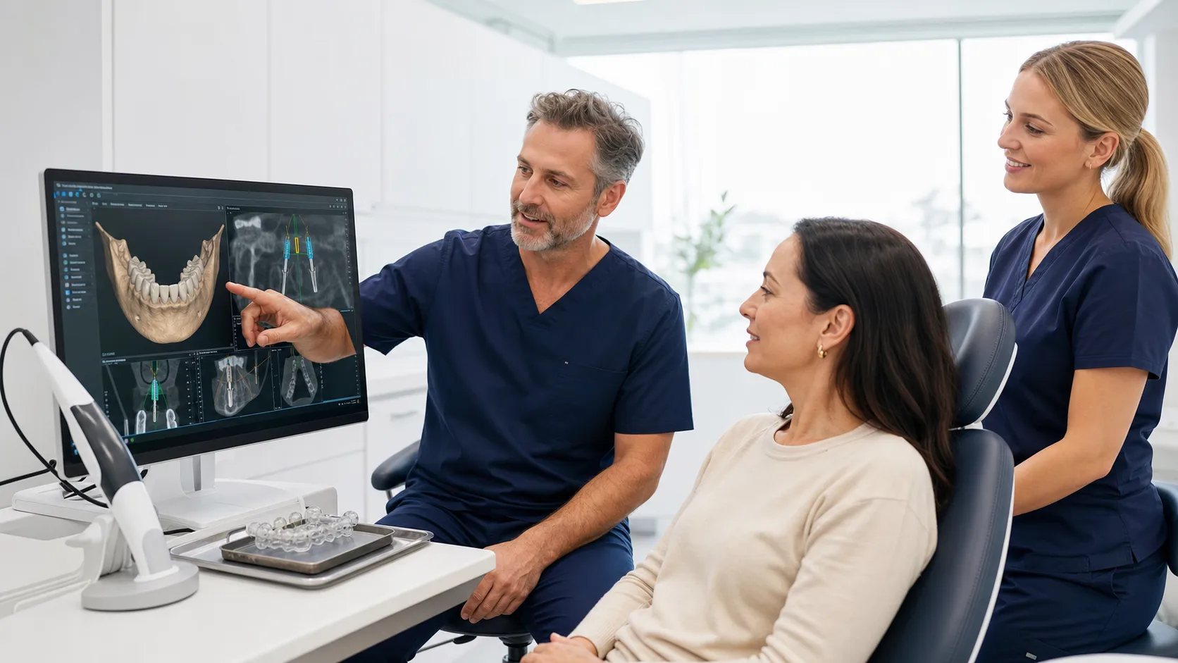 Dental implant treatment process and digital planning consultation in Blackburn North